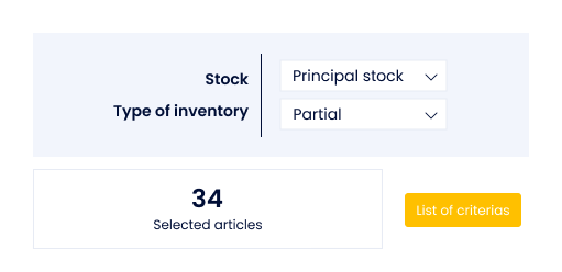 Partial inventory